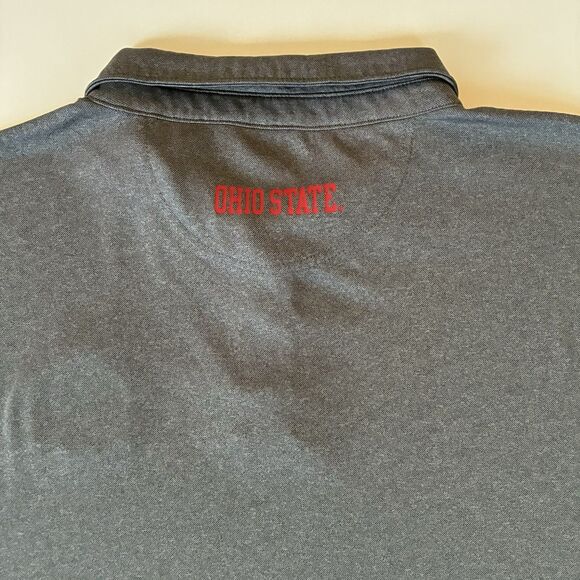 Mens NCAA Ohio State OSU Grey Polo Golf Style Shirt 2XL Buckeyes Champion Brand - Picture 6 of 11
